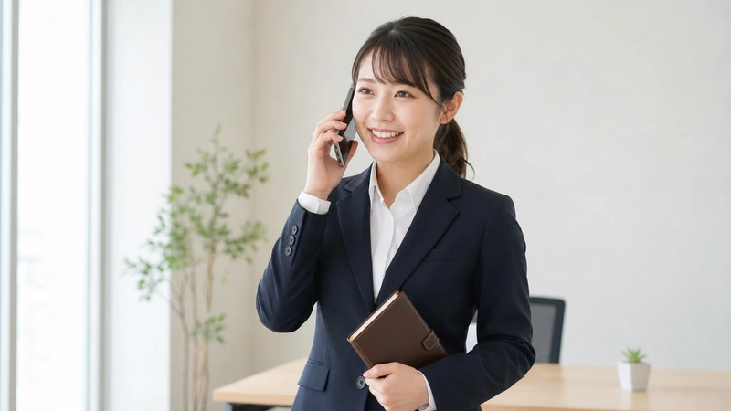訪問前にお電話でご連絡する様子