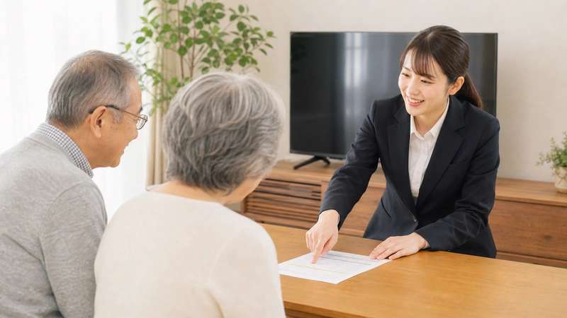 その場で査定額をご説明する様子